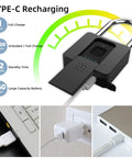 Fingerprint Padlock With Bluetooth Lock App, Quick Finger Unlock, Long Shackle Smart Padlock For Outdoor Use charging with Type-C cable