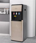 Bottom-Load Water Cooler Dispenser With Hot And Cold Water, Three Outlets, Champagne Gold Finish in Home Setting