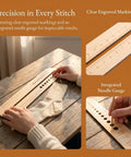 Wooden Sock Blocker Ruler For Knitting And Crochet, Dual Measuring Tool With Needle Gauge, 12.6 Inch Craft Ruler For Yarn Projects, Durable And Totally Handy For Socks, Hats, And Crochet Fans, wooden ruler with engraved markings and needle gauge