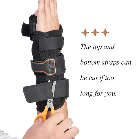 Comfy Wrist Brace And Thumb Spica Splint For De Quervain's Tenosynovitis Tendonitis And Carpal Tunnel Arthritis Relief, adjustable strap cutting