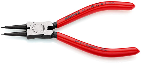 Pro Grade Internal Snap Ring Pliers With Forged Tips For Precision Installations And Durable Performance For Shops, Home Projects, And Service Work, Comfortable Grip, Trusted By Pros Worldwide, showing red coated handles and straight metal tips.