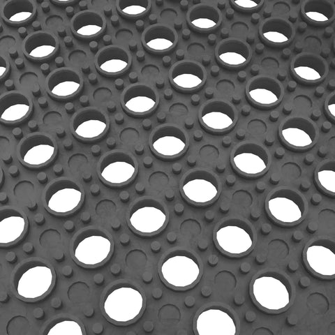 Heavy Duty Rubber Floor Mat With Grippy Non Slip Surface For Commercial Kitchens And Workshops, Waterproof And Hose Washable
