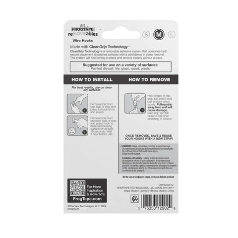 Super Slick Clear Wire Wall Hooks With Sturdy Adhesive Pads - Zero Guesswork Damage Free Mounting - Solid Strength Holds Up To Two Pounds Each - Pull Off And Stick Anywhere For Easy Dorm And Apartment Organization - Set Of Six