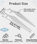Two Piece Door Opener Tool Shove Knife For Firefighters with dimensions and material specifications