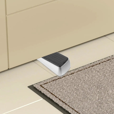 Heavy Duty Door Stop Wedge Stopper 2-Pack For Home, Office, And Apartment Safety, zinc alloy and rubber under door
