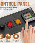 Control panel of Top Shelf Portable Bag Sealer Machine For Food And Tea Packing With No Sweat Temperature Controls.