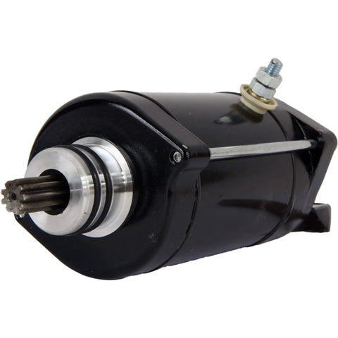 12V Jet Ski Starter PMDD CW Rotation With 9 Teeth Replacement Part, black cylindrical design, front view