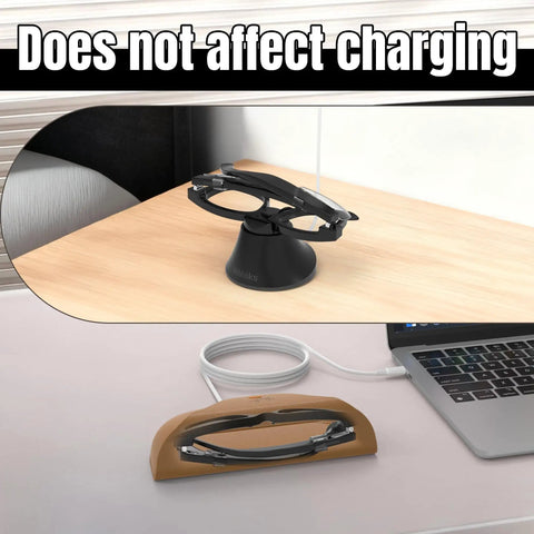 Clear Side Shield Accessory For Ray Ban Meta Wayfarer Skyler Headliner Gen 2 And Oakley Meta HSTN Smart Glasses on charging station