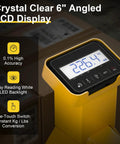 Crystal clear 6 inch angled LCD display on Heavy Duty Electric Pallet Jack Truck Weigh Scales Built In 5500 Lbs Capacity.