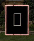 Baseball Batting Cage Backstop 6x8 Feet Heavy Duty PVC Vinyl Backdrop With Strike Zone Net Saver Fluorescent Night Target