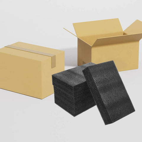 Heavy Duty Black Epe Foam Boards Pack Of 4 Multi Use Foam Inserts near cardboard boxes