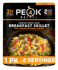 Breakfast Skillet Freeze Dried Camping And Backpacking Meal With Eggs Sausage Potatoes And Peppers High Protein 2 Servings Ideal For Hiking And Outdoor Meals On The Go packaging
