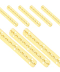 8 Pack Iron Long Piano Hinges For Cabinet Doors And Gift Boxes 3.94 By 0.59 Inches Heavy Duty Continuous Hinges arranged on white background