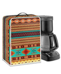 Real Deal Native American Geometric Stripe Waterproof Dust Cover for 13.6x10.2x14 inch coffee maker, protects from wear.