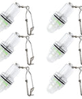 Deep Water LED Fishing Light For Night Drops 4.3 Inch Underwater Lure With Flashing Strobe 2100 Ft Water Triggered 6 Pack