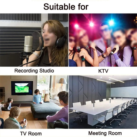 Killer Acoustic Foam Panels Heavy Duty Sound Dampening Wall Tiles Sleek Fabric Wrapped Home Studio Gear Light Grey Five Centimeter Thick Pack Of Twenty Five in a studio and KTV settings.