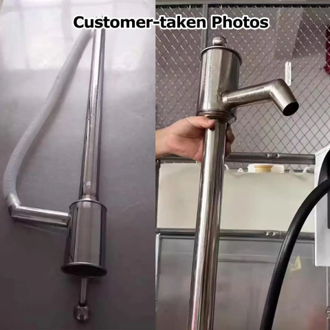 Heavy Duty Manual Water Pump Stainless Steel Sump Pump Moves Fluids Smooth No Nonsense Portable for fluid transfer from barrels.