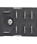 Bottom view of Pack Of 2 Dope General Purpose Power Relay with DPDT Contacts 10A Load 24VAC Coil showing connection pins.