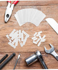 Vertical Blind Repair Kit 1 Set With Replacement Stems And Gears White For Smooth Operation No Hassle Easy Install Quick Fix of Damaged Components on wooden surface