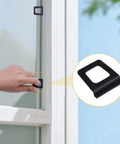Heavy Duty Window Screen Lift Tabs Slip Free Black Plastic Pull Handles Rock Solid Grip in use on window.