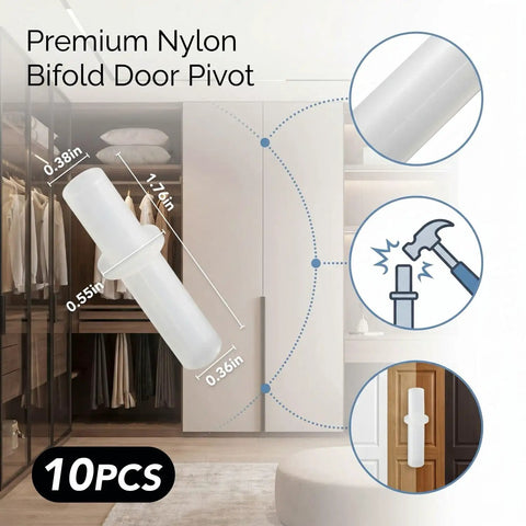 Beefed Up Bi Fold Door Top Pivot And Guide Replacement Hardware Kit Three Eighths Inch OD, nylon piece with dimensions shown