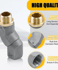 Three Quarter Inch NPT Fuel Hose Swivel With 360 Degree Rotation, Rotating Connector For Fuel Transfer Pumps And Nozzles, Multi Plane Swivel To Prevent Kinking, Safer Easier Fueling And Quick Durable One Piece Build, brass coupler and zinc alloy elbow