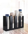 Disposable Coffee Cup Dispenser Organizer With Four Compartments Acrylic Cup Lid Sleeve Holder for tabletop use