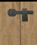 Heavy Duty Gate Latch Lock For Barn And Cabinet Doors, 6.5 Inch Steel With Antique Silver Powder Coated Finish, 360 Degree Rotating Latch