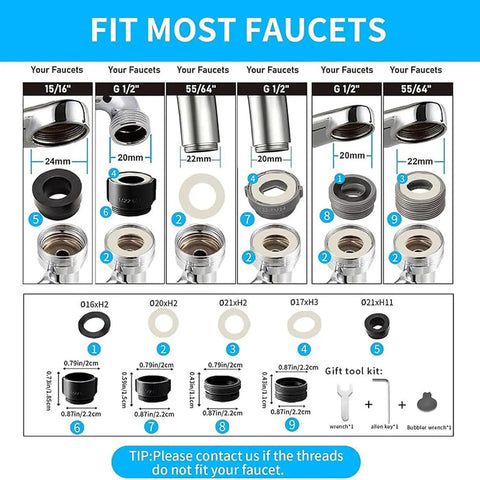 Super Flexible Universal Faucet Extender With Totally Adjustable Rotation And Smooth Dual Flow Modes To Easily Reach Every Nook Of Your Kitchen Or Bathroom Sink And Make Cleaning A Total Breeze