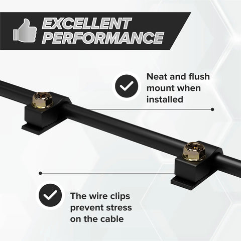 One Quarter Inch Coax Cable Clips With Screws Outdoor Exterior Cord Management for neat wire routing, excellent performance