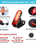 Grab And Go All In One Bike Repair Kit With Mini Pump Under Seat Bag And Tail Light showing USB rechargeable rear light