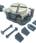 3 Inch Tilting Rotary Table 80 Mm Diameter With M6 Clamp Kit for Milling Machines Adjustable Tilt From 0 To 90 Degrees