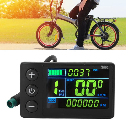 All Weather E Bike LCD Display With Waterproof 5 Pin Connector Color Screen Cycling Computer For Electric Bicycles And Scooters Ride Ready Tough Weatherproof Meter Panel No Fuss Wiring
