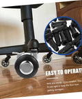 Solid Black Nylon Chair Leg Floor Protectors For Swivel Office Chairs Anti Scratch Furniture Feet Caps on rolling chair wheels.