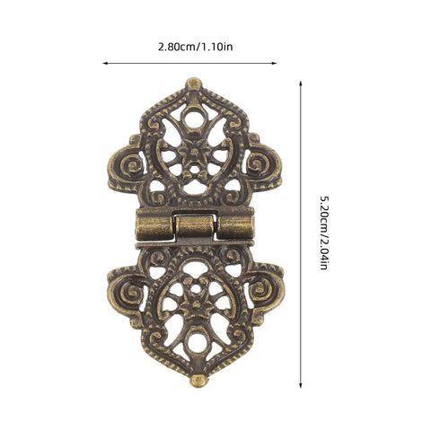 Retro Zinc Alloy Hinges Ten Pack For Jewelry Boxes And Wood Boxes Decorative Butt Hinges For Cabinet Doors With Golden Finish
