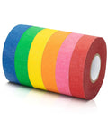 Colored Masking Tape Set 0.6 Inch By 15 Yards 6 Pack In Vibrant Yellow Green Blue Orange Pink Red Great For Arts And Crafts Labeling Journaling DIY Projects And Home Organization
