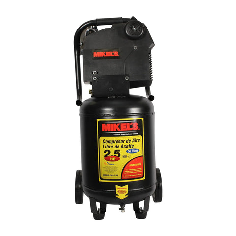 Mikels Cala 2-5 Horsepower Vertical Air Compressor With 50 Liter Oil Free Tank And Two Wheels For Easy Transport Durable Reinforced Steel Construction In Red Perfect For Auto Shop Projects