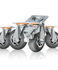 8-Inch Heavy Duty Caster Wheels Set Of 4 With Dual Locking Brakes Non-Pneumatic Polypropylene Tire for heavy equipment