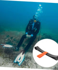 Scuba diver underwater with Heavy Duty Diving Tank Strap Kit For Scuba Cylinder Band Replacement and gear