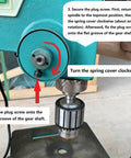 Instructions for installing Heavy Duty Beefy Drill Press Return Springs 2 Pack Chrome Coated Steel Quill Feed Coil Sets on drill.