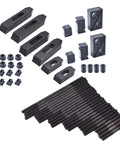 58 Pack Pro Series 7/16 Inch T Slot Hold Down Clamp Kit with 3/8-16 Studs, heavy duty cast steel clamps and studs for Bridgeport mill