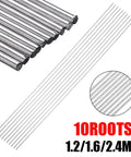 10 Pack 316L Stainless Steel Welding Rods, 1.2mm 1.6mm 2.4mm Optional, 330mm Long Electrodes in a bundle