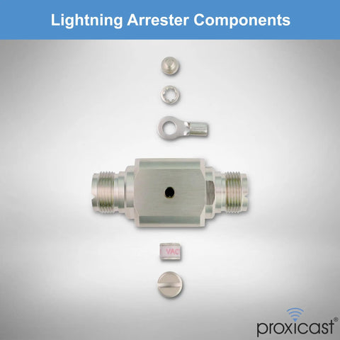 Coaxial Lightning Arrester And Surge Protector With UHF SO239 Female Connectors components layout