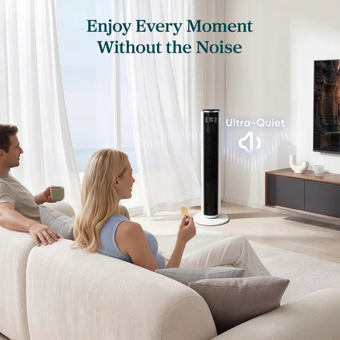Ultra Quiet Tower Fan For Bedroom That Blows Fresh Cold Air With Rapid 28 Ft S Airflow And Wide Oscillation For Smooth All Night Sleep And Straight Up Chill Summer Vibes At Home