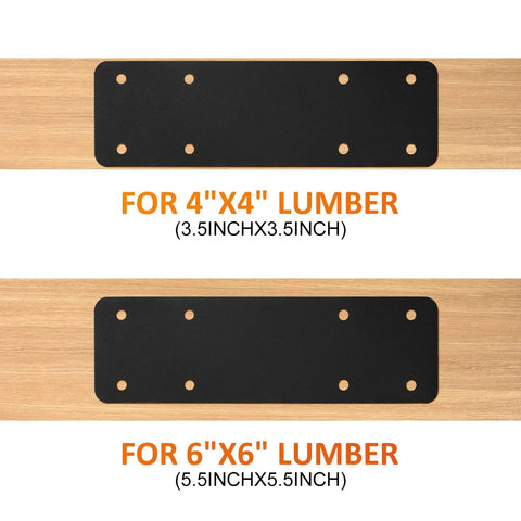 Two Pack 10 By 3 Inch I Shape Mending Plates Rock Solid Workhorse Steel Pergola Brackets Built Tough For Backyard Decks And Patios With Crisp Powder Coat And Eight Direct Nail Slots