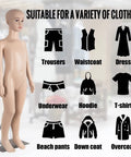 43.3-inch height child mannequin on metal base; full-body dress form with adjustable, detachable head, gender-neutral