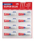 8 Pack 4 Gram Super Glue With Anti Clog Cap For Easy Mess Free Bonding Ultra Fast Cyanoacrylate Adhesive in retail packaging