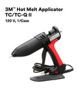 Single-unit industrial hot-melt applicator TC/TC-Q GEN II 120V with ergonomic design shown on its stand.