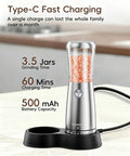 Sleek Stainless Steel Electric Salt And Pepper Grinder Set With Led Light, Adjustable Coarseness, Rechargeable Battery, Storage Base, Premium Automated Spice Mill For Modern Kitchen Gadgets with Type-C charging features.