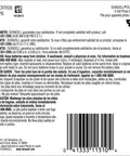Product label for Straight Up CR123A 3V Lithium Batteries with instructions and warranty information.